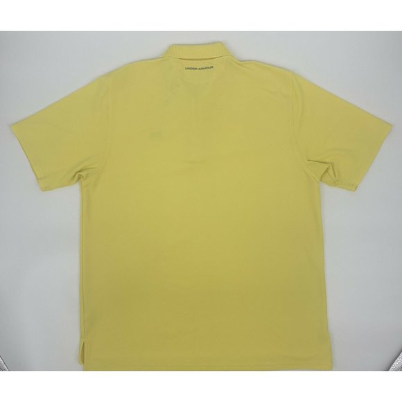 Men's Under Armour HeatGear Short Sleeve Polo Shirt Yellow XL - Picture 7 of 11